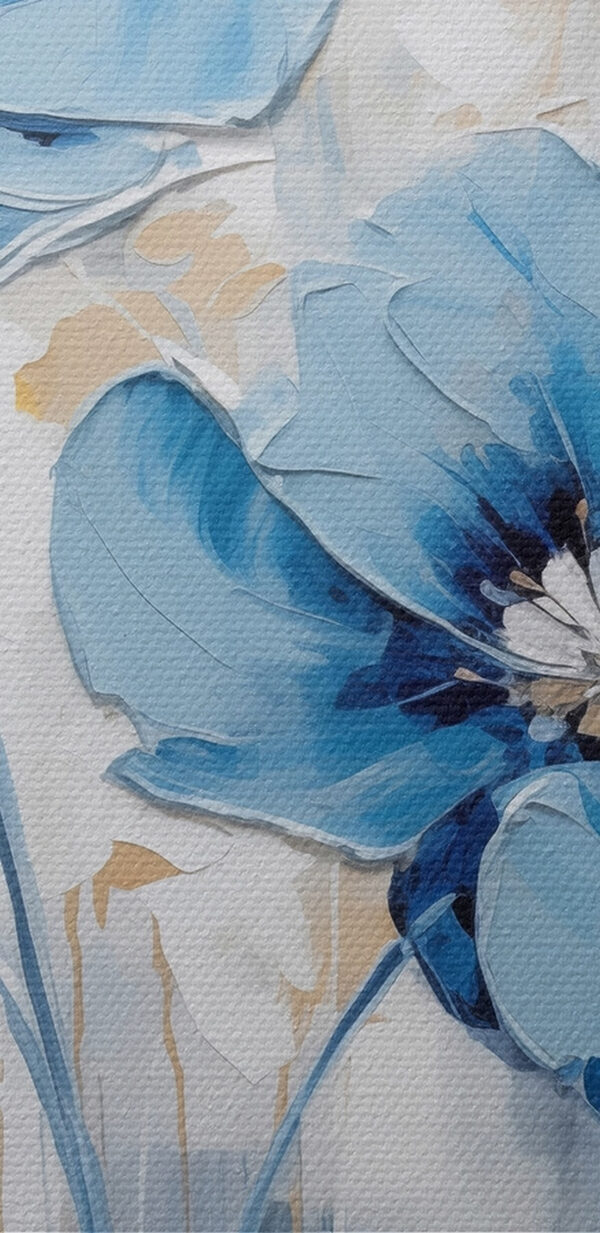 Malerei von blauen Blumen Malerei von blauen Blumen