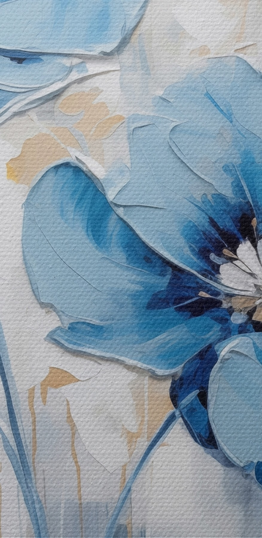 Malerei von blauen Blumen