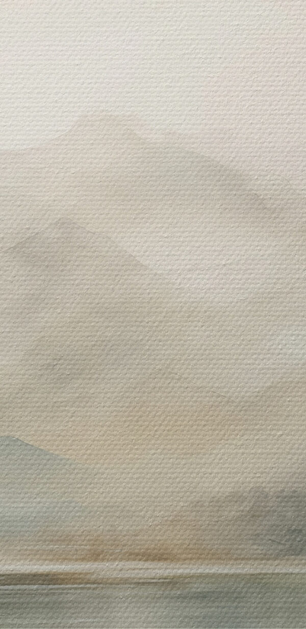Aquarell eines Sees mit Bergen in der Ferne Aquarell eines Sees mit Bergen in der Ferne