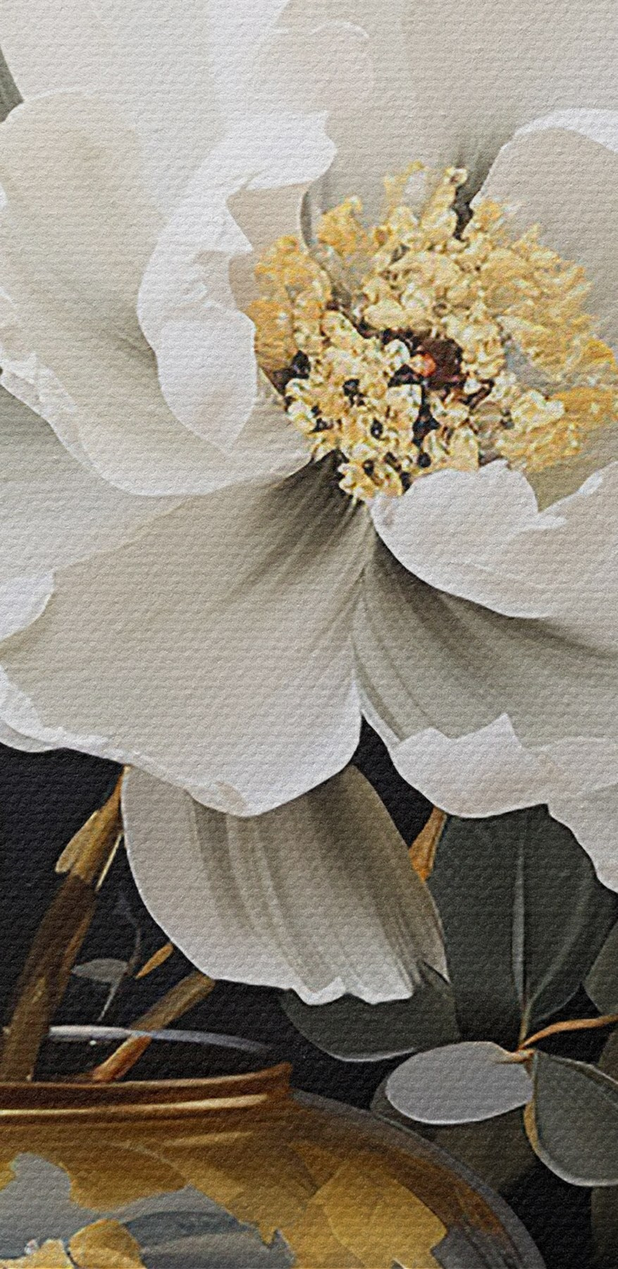 Gemälde von Blumen in einer Vase