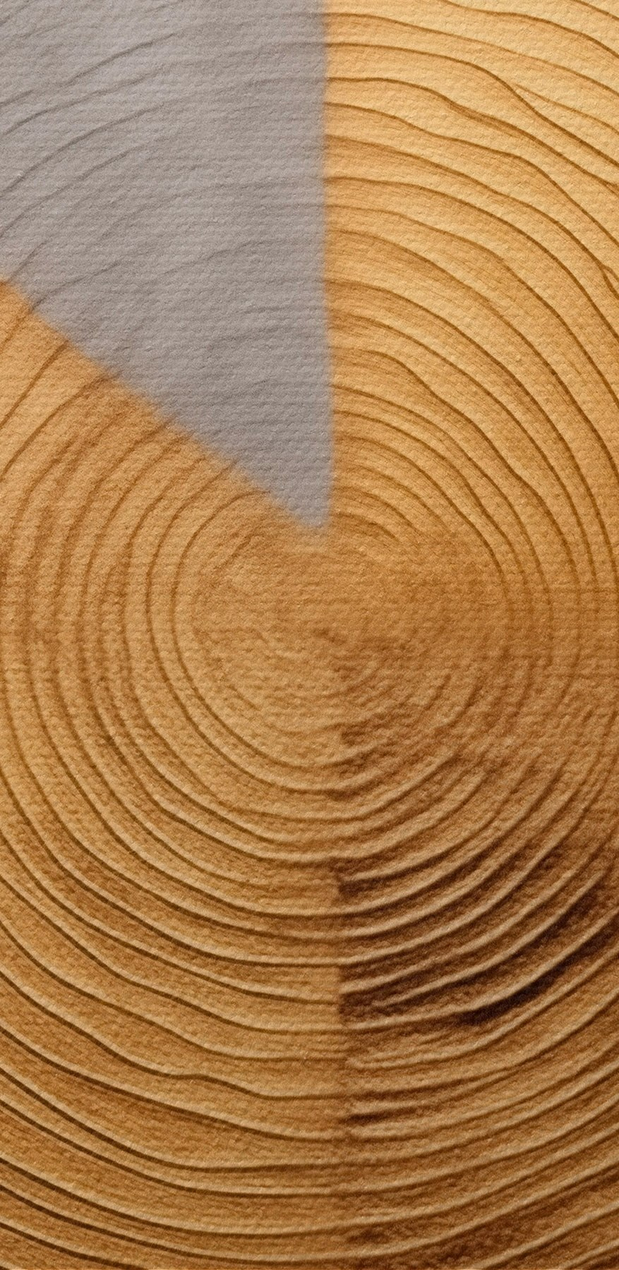 Texturierte Kreise in kontrastierenden Tönen.
