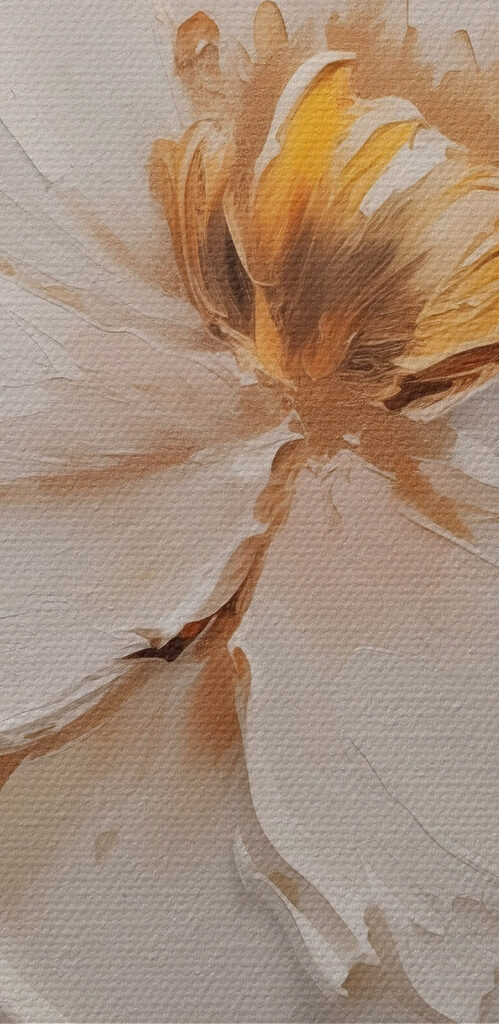 Painting of a white flower Painting of a white flower