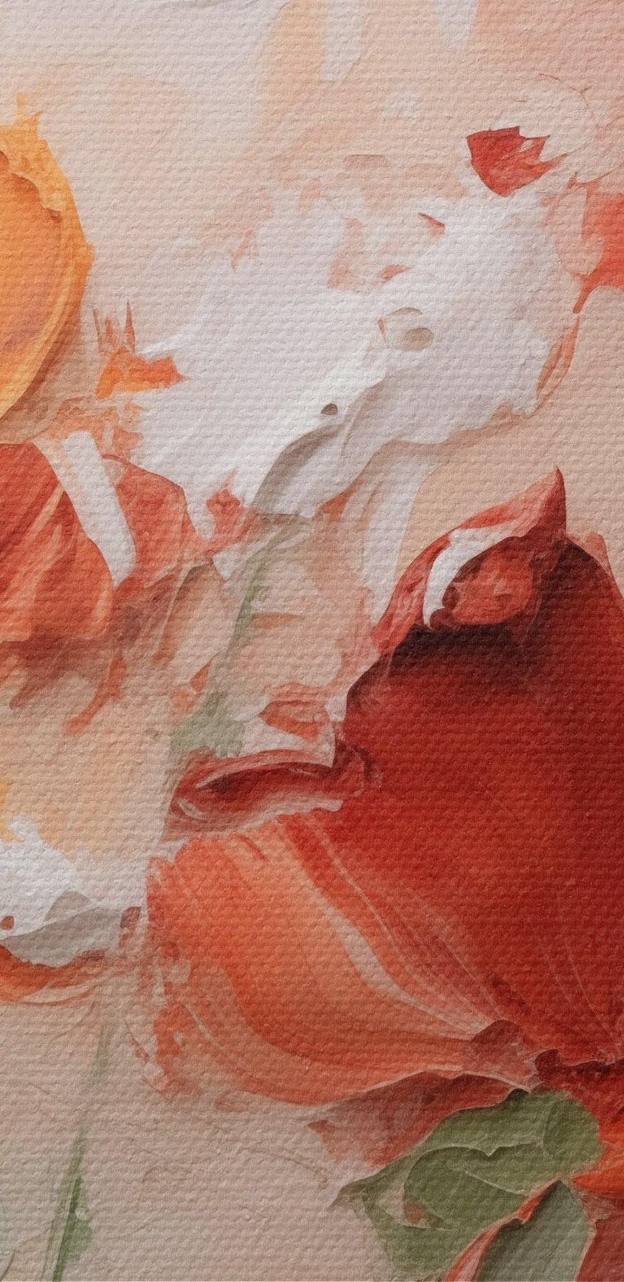 Gemälde von Blumen auf einer Leinwand