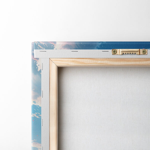 Blauer Himmel mit Wolken und rosa Herzen Blauer Himmel mit Wolken und rosa Herzen