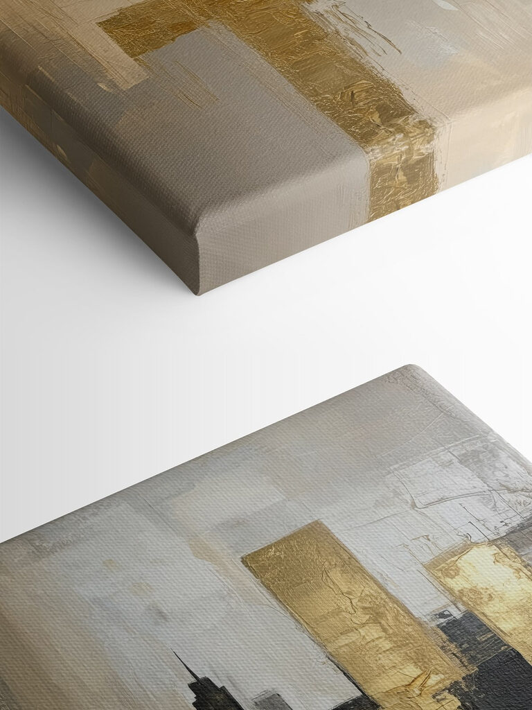 Painting of a city skyline