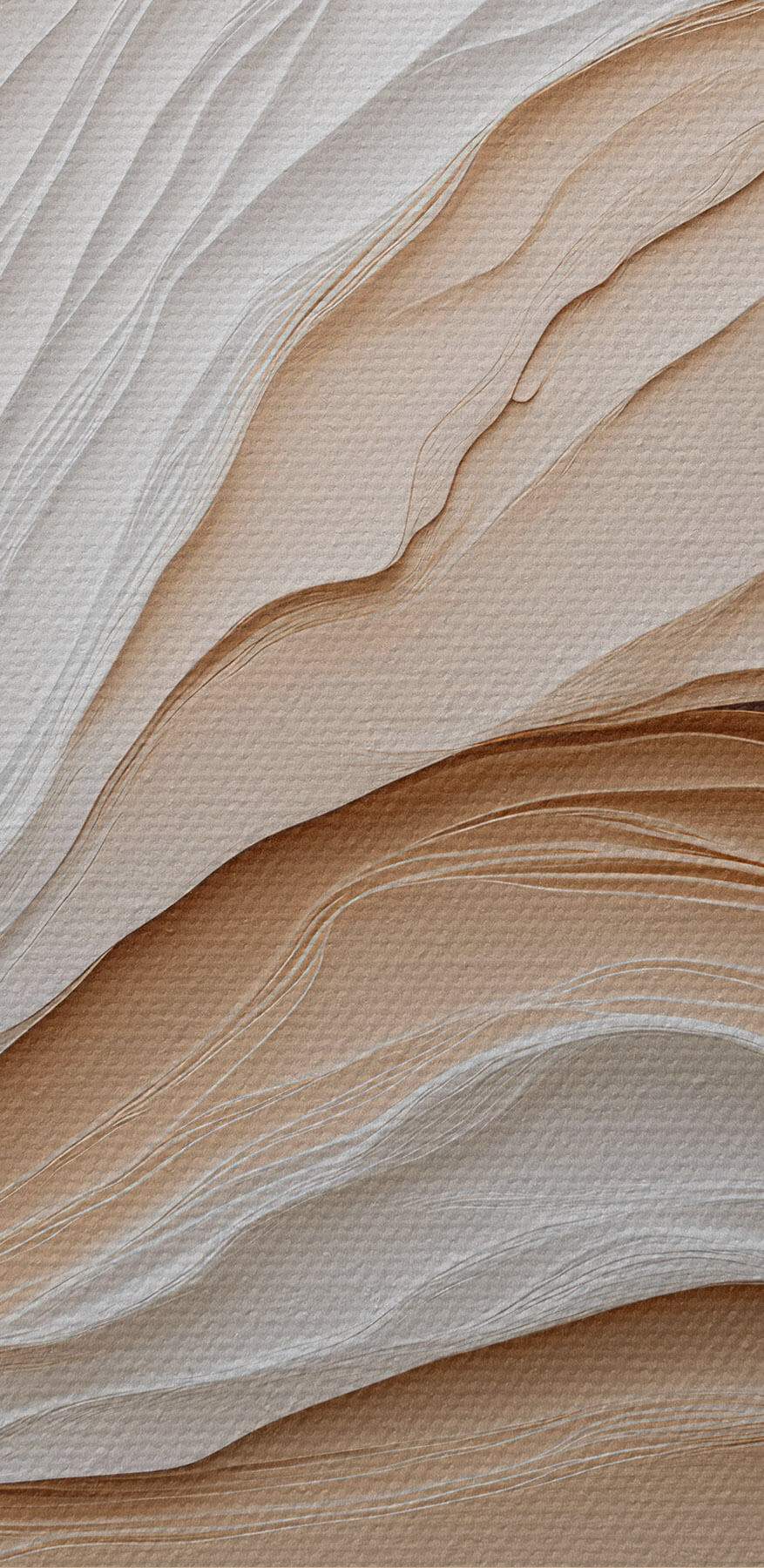 Aus weißem und braunem Papier geschnittene Formen
