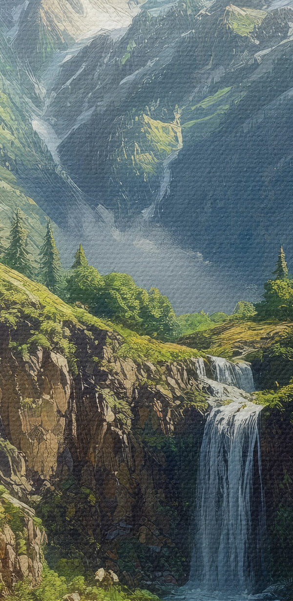 Wasserfall in einem Berg Wasserfall in einem Berg