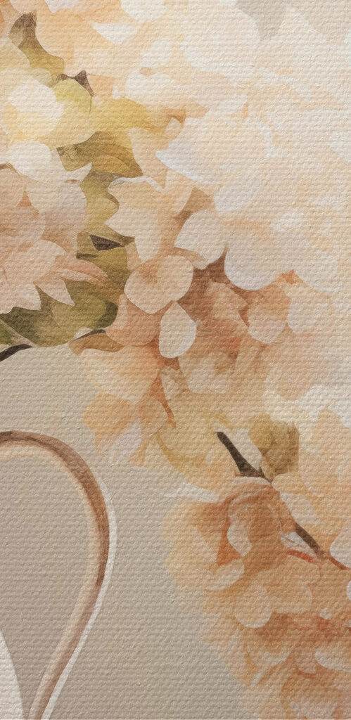 Painting of flowers in a vase Painting of flowers in a vase