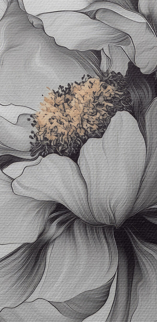 Elegantes florales Design in monochromen Farbtönen Elegantes florales Design in monochromen Farbtönen