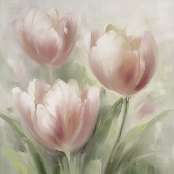 Gemälde mit rosa Blumen Gemälde mit rosa Blumen