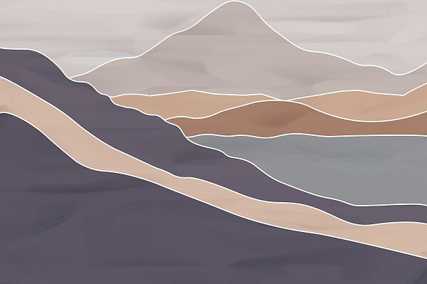 Bergkette mit weißen Linien Bergkette mit weißen Linien