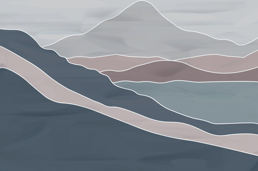 Bergkette mit weißen Linien Bergkette mit weißen Linien