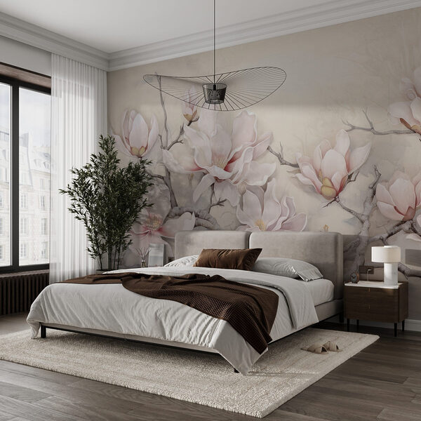 Malerei von Blumen auf einem Zweig Malerei von Blumen auf einem Zweig