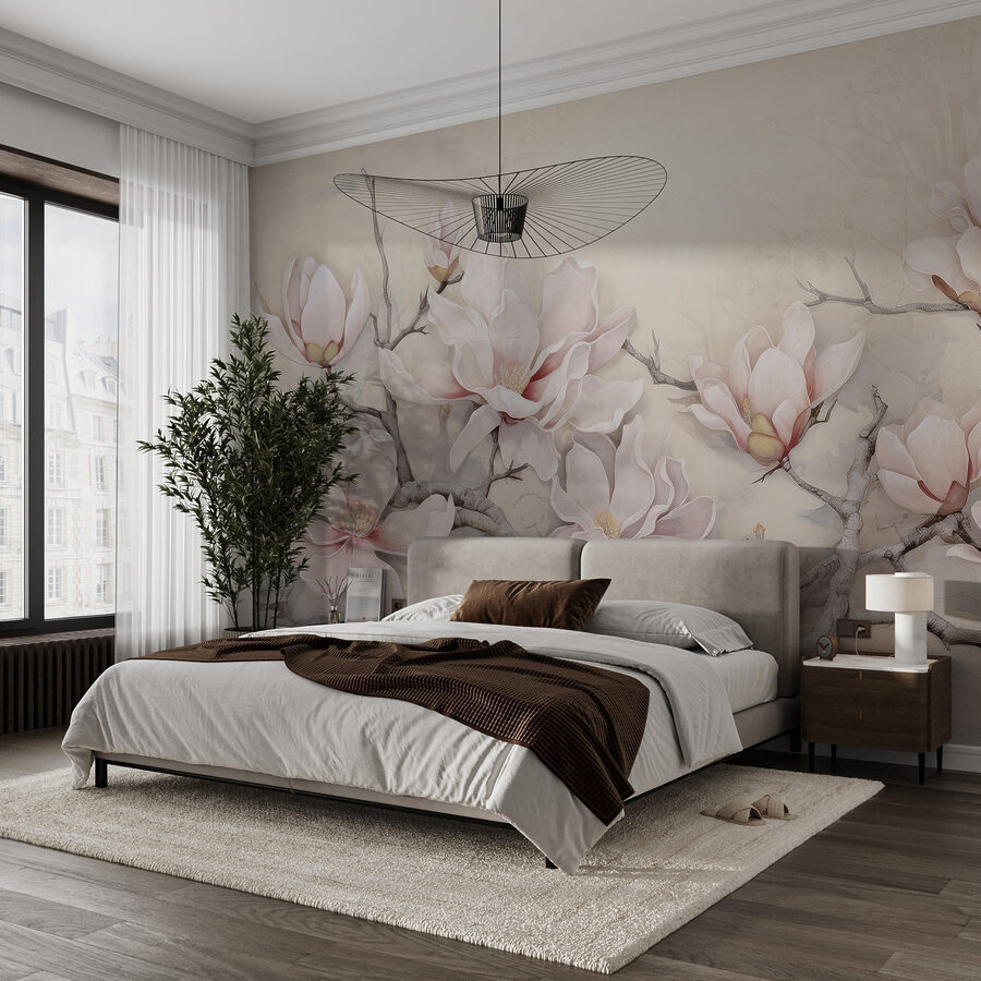 Malerei von Blumen auf einem Zweig