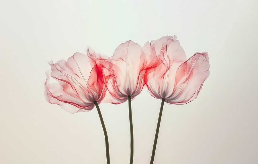 Gruppe von rosa Blumen Gruppe von rosa Blumen