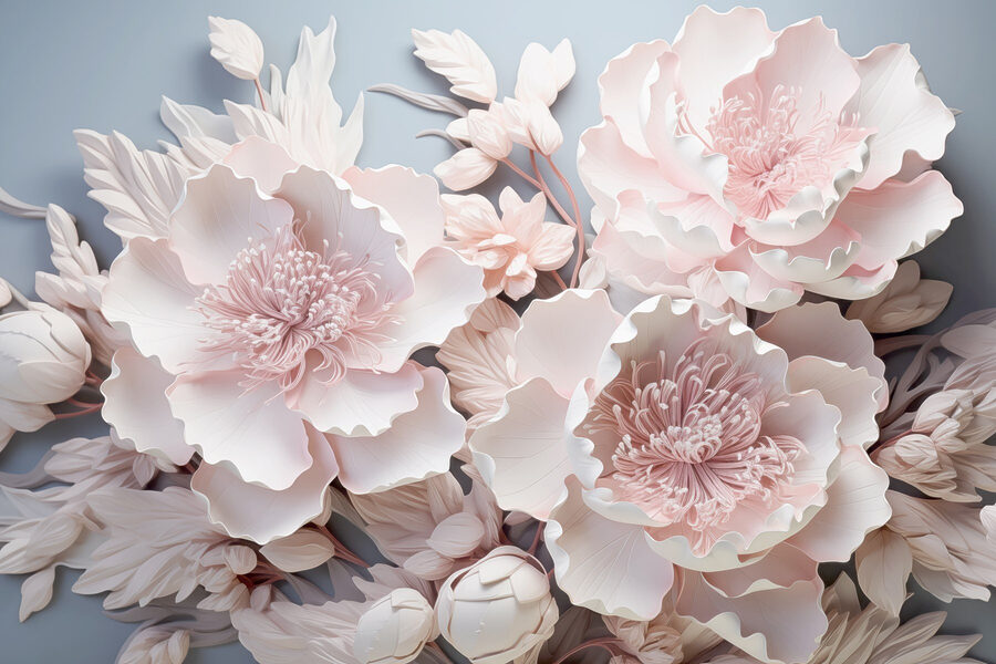 Gruppe von weißen Blumen