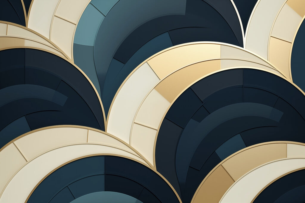 Abstract curves in calming colors