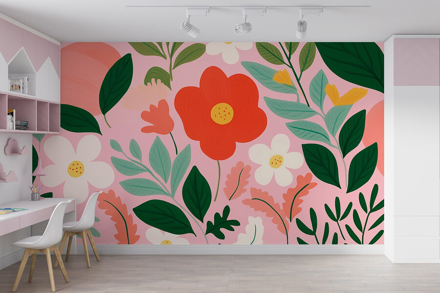 Muster aus Blumen und Blättern Muster aus Blumen und Blättern