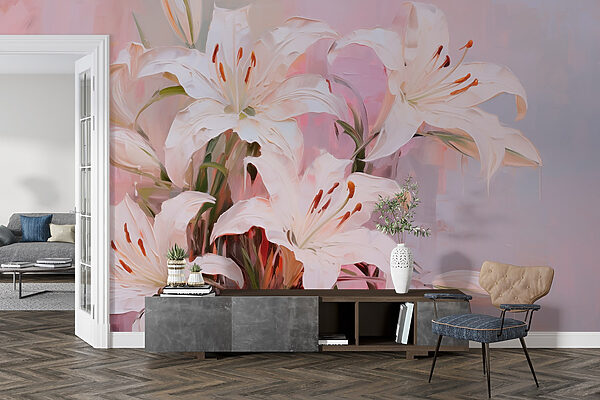 Malerei von weißen Blumen Malerei von weißen Blumen