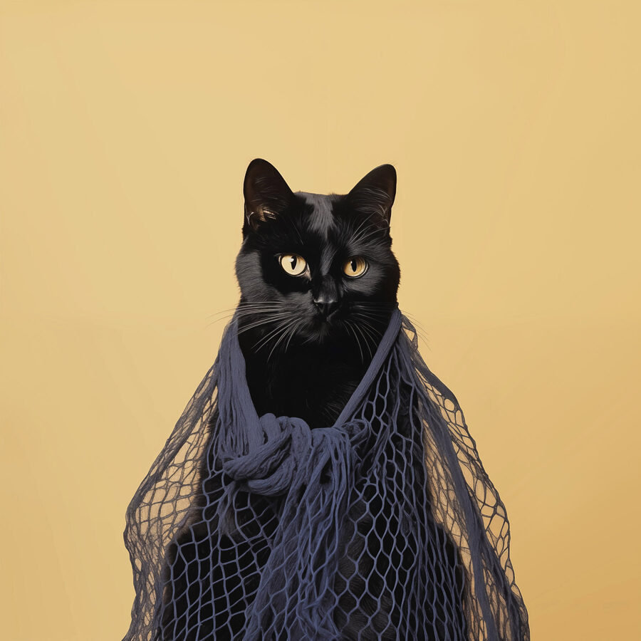 Katze mit Netz Katze mit Netz
