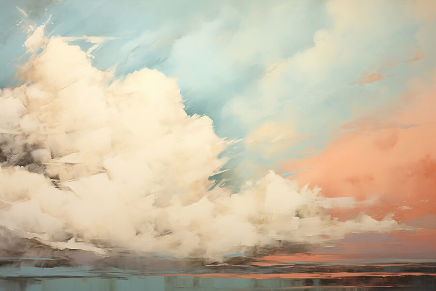 Gemälde von Wolken am Himmel