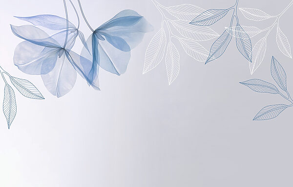 Blaue und weiße Blätter Blaue und weiße Blätter