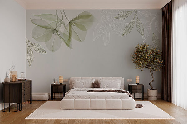Gentle leaves in soft hues Gentle leaves in soft hues