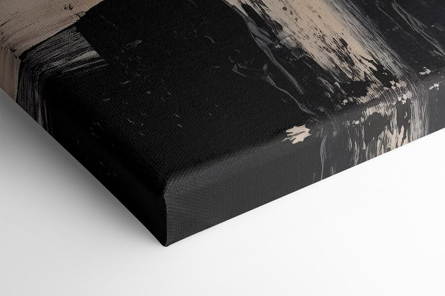 Weiße und schwarze Farbe auf einer weißen Fläche