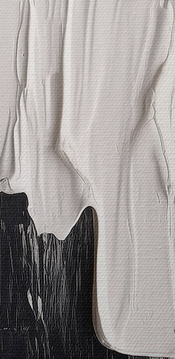 Weiße und schwarze Farbe auf einer weißen Fläche Weiße und schwarze Farbe auf einer weißen Fläche