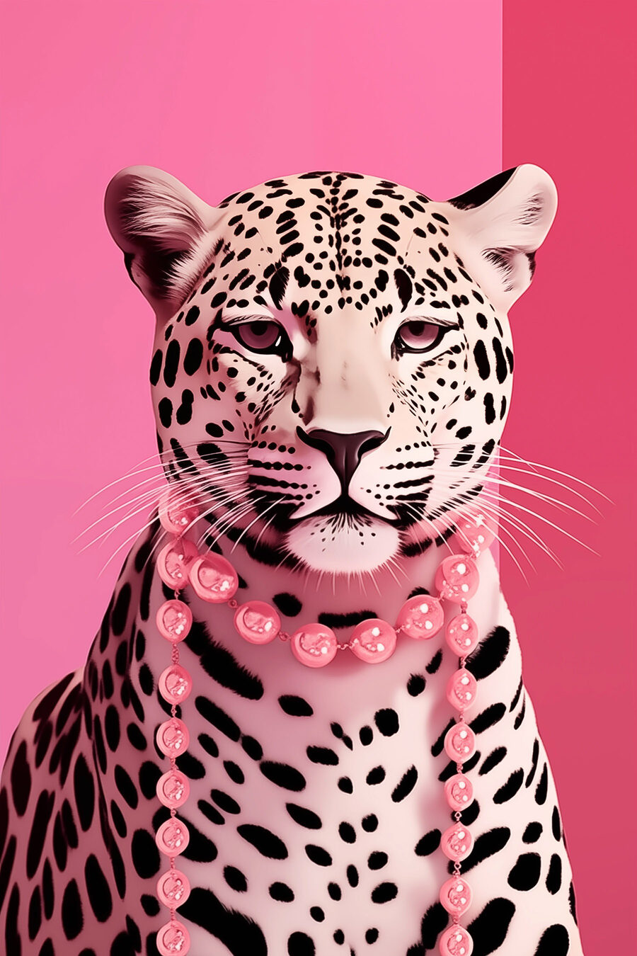 Leopard mit einer Halskette Leopard mit einer Halskette