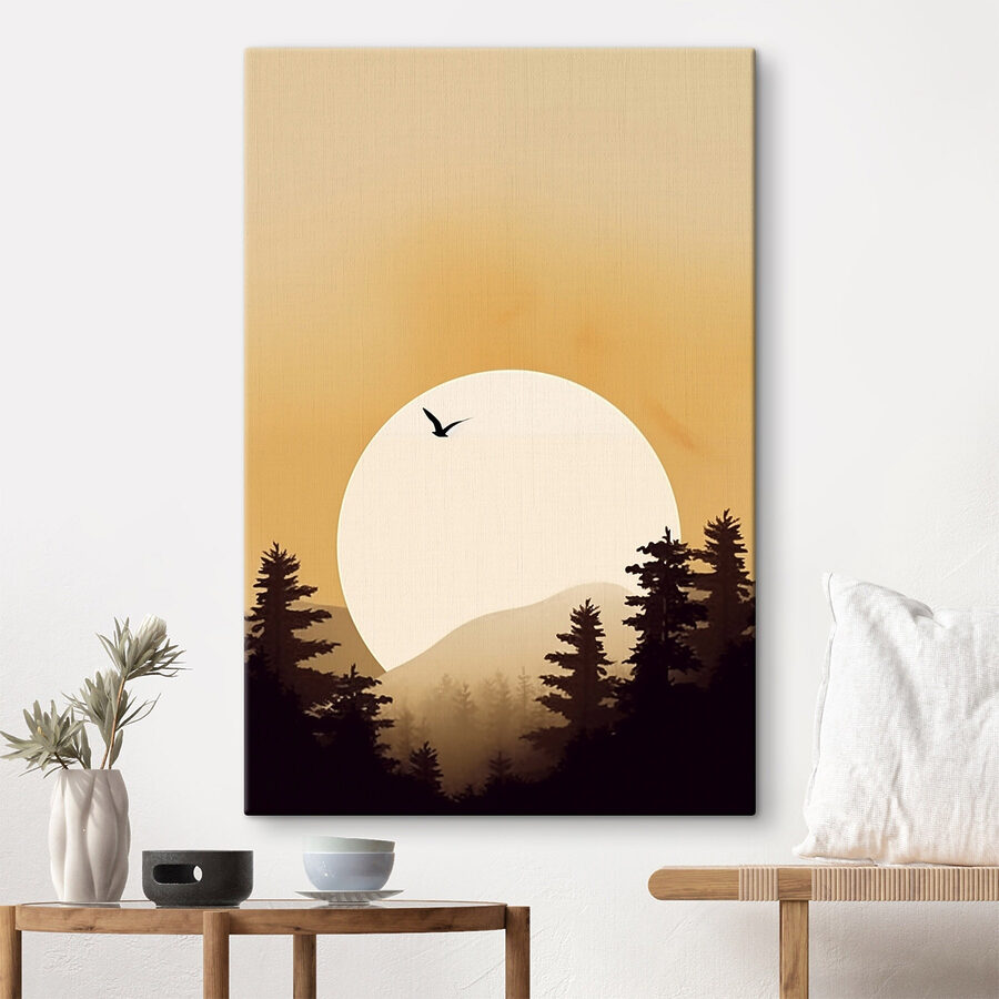 Vogel fliegt in den Himmel