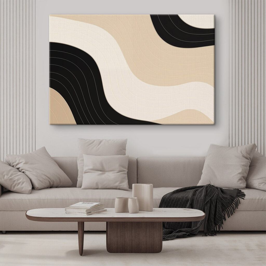 Black and white wavy lines