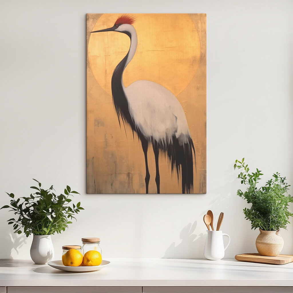 Painting of a crane