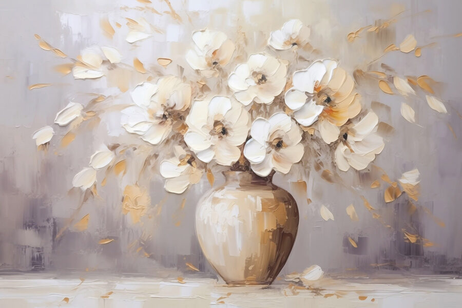 Gemälde von Blumen in einer Vase Gemälde von Blumen in einer Vase