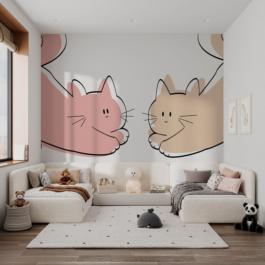 Ein paar liegende Katzen Ein paar liegende Katzen