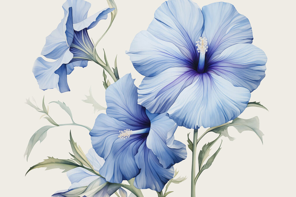 Schöne blaue Blumen in Blüte. Schöne blaue Blumen in Blüte.