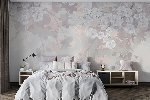 White flowers on a white background White flowers on a white background