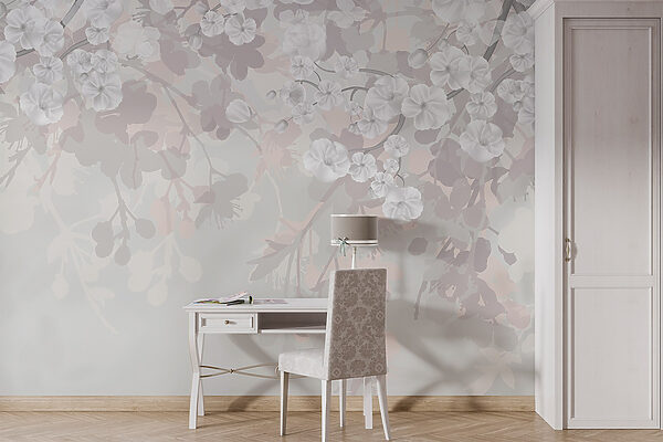 White flowers on a white background White flowers on a white background