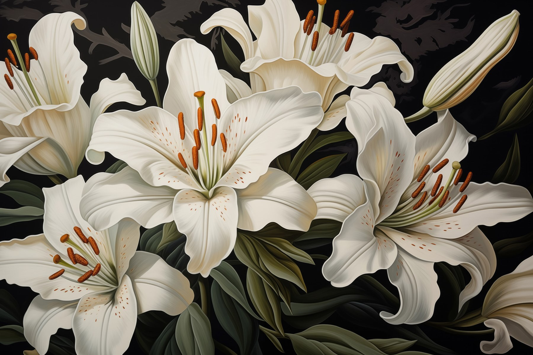 Delicate blooms in serene colors Delicate blooms in serene colors