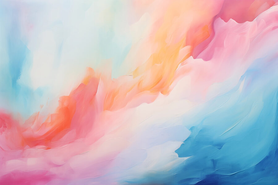 Buntes Gemälde von Wolken