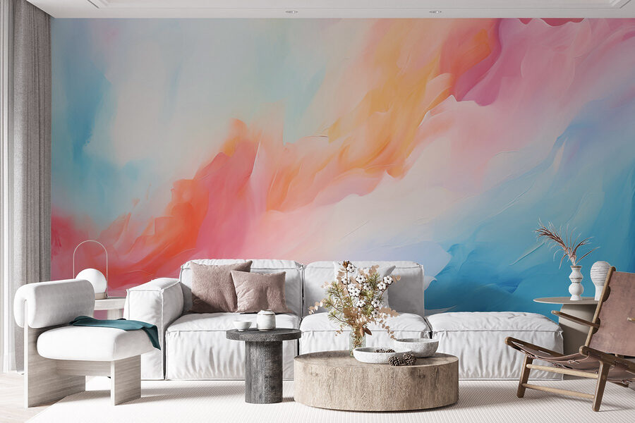 Buntes Gemälde von Wolken