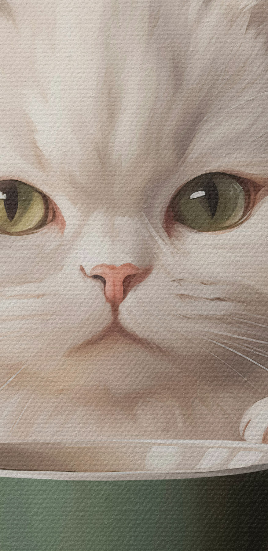 Katze hält eine Tasse Katze hält eine Tasse
