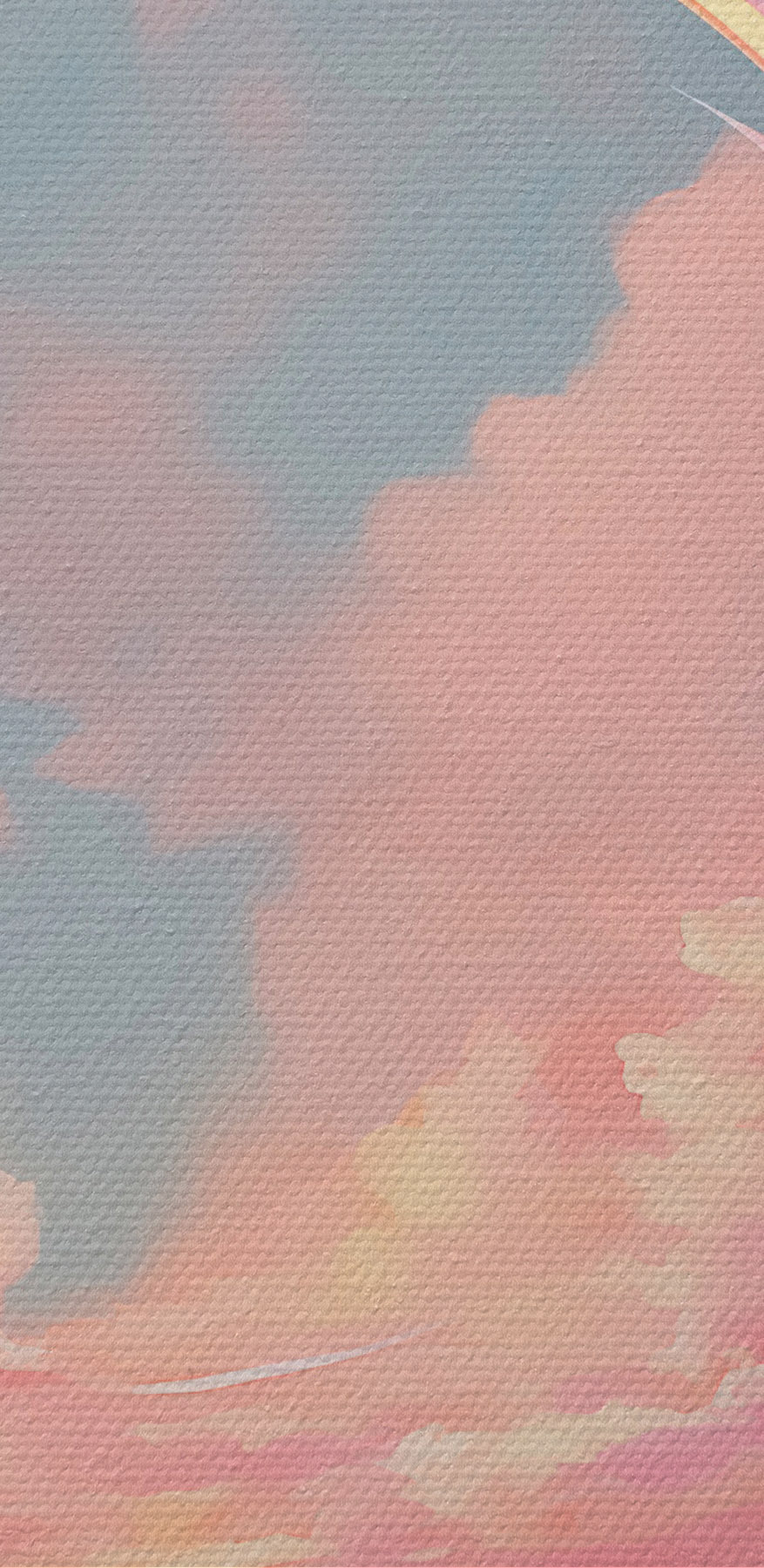 Rosa Wolken am Himmel