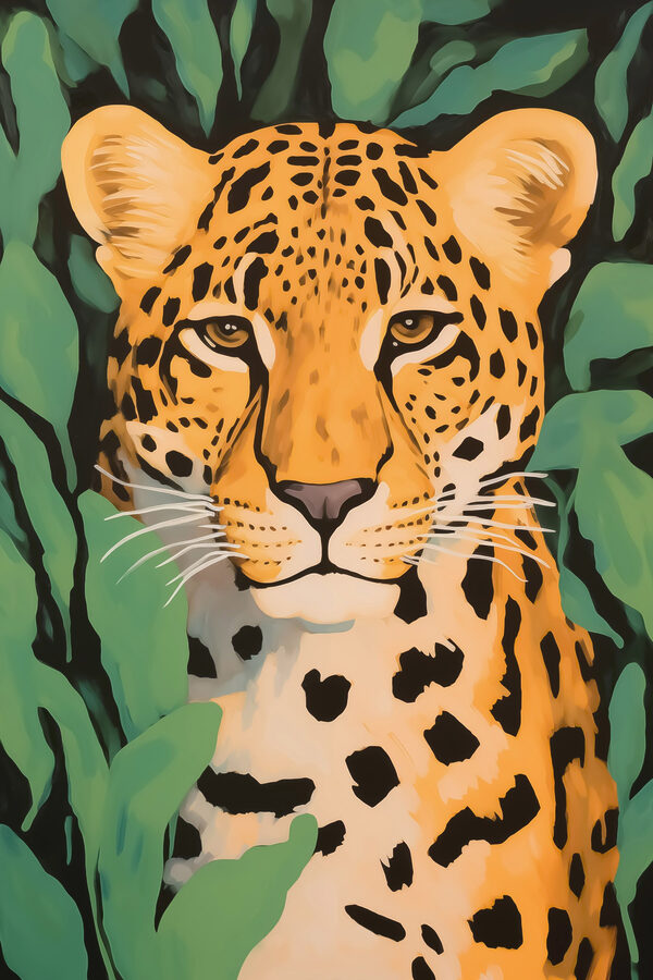 Painting of a leopard Painting of a leopard