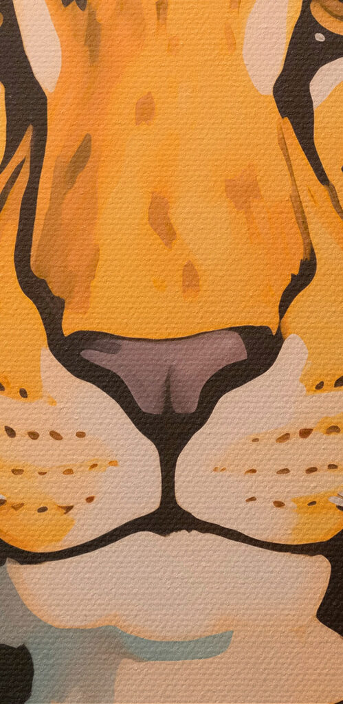 Painting of a leopard Painting of a leopard