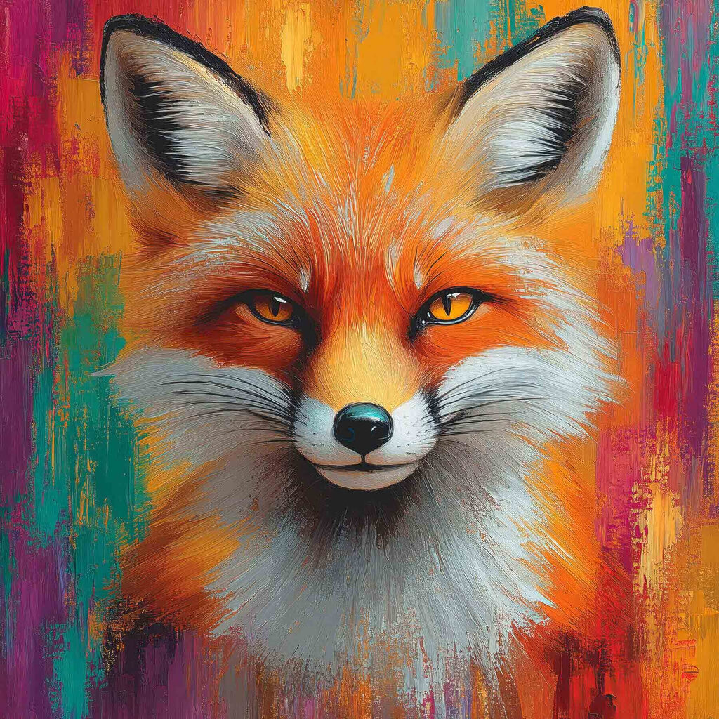 Painting of a fox