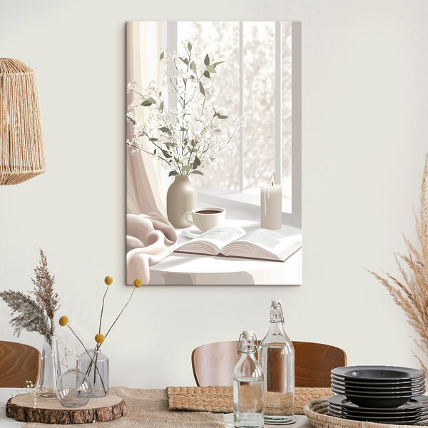 Wandbilder Tasse Kaffee und eine Vase mit Blumen auf der Fensterbank (Artikelnummer: s44015) Wandbilder Wandbilder Tasse Kaffee und eine Vase mit Blumen auf der Fensterbank (Artikelnummer: s44015)