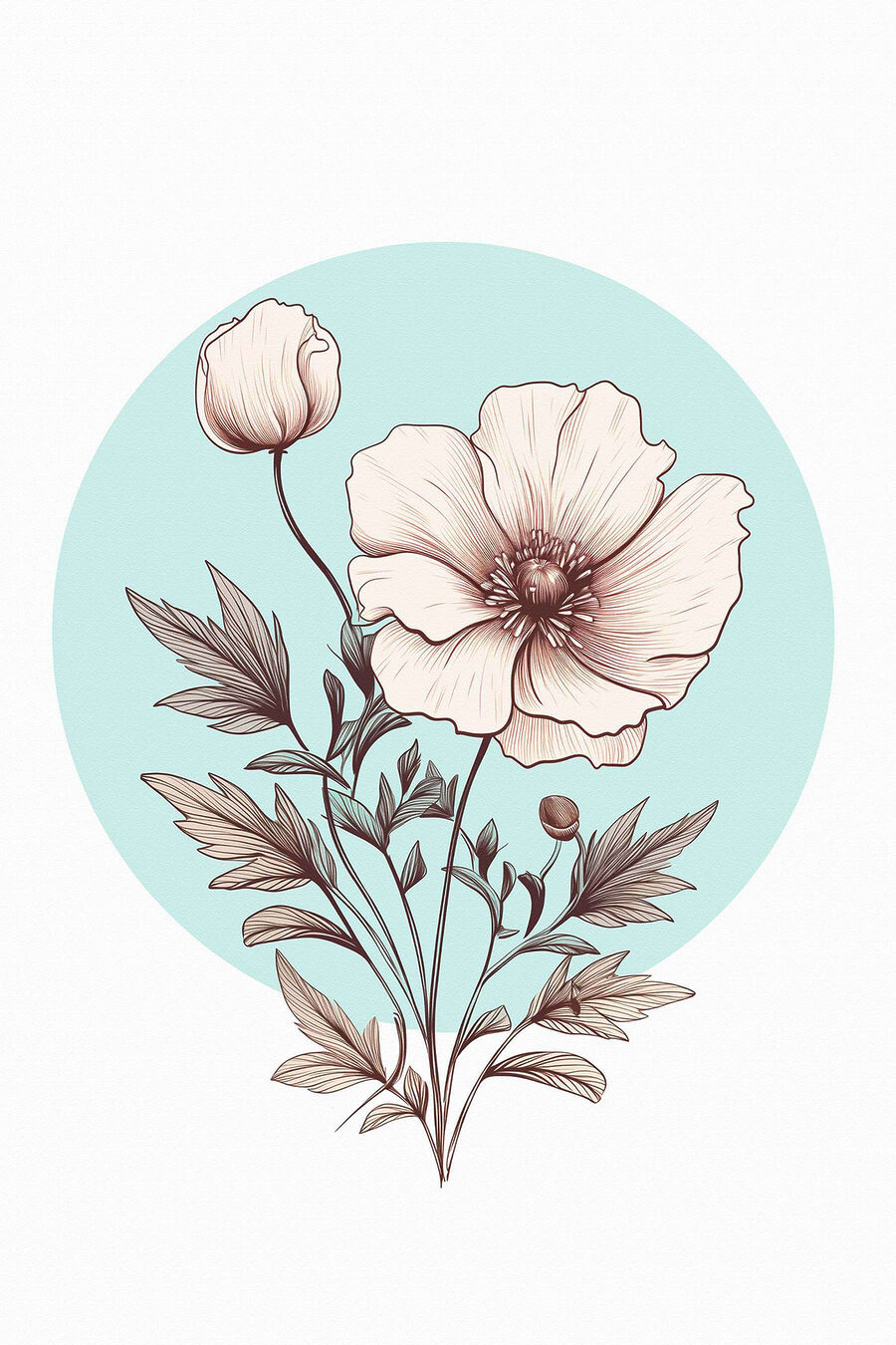 Zeichnung einer Blume