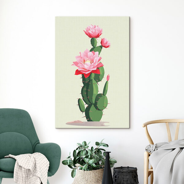Kaktus mit rosa Blüten Kaktus mit rosa Blüten