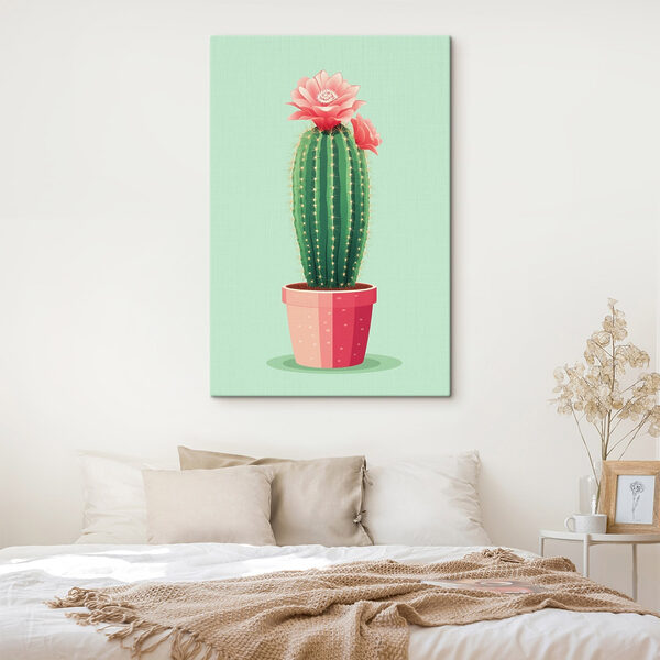 Kaktus mit einer Blume darin Kaktus mit einer Blume darin